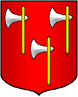 blason de la famille Achard, d'après l'armorial de Mervache