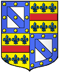 Blason d'alliance des Abzac, et de Barrières. 