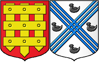 blason d'alliance des familles d'Appelvoisin-Tiercelin