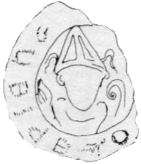 fragment du sceau d'Olivier, évêque d'Angoulême