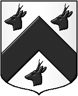 Blason de la famille Chevreuil de Saintes, d'après d'Hozier