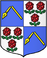 blason d'alliance des familles des Roches de Chassay et de Rousiers