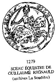 sceau equestre de Guillaume Regnauld